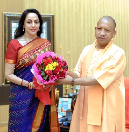 Hema Malini extends birthday wishes to Yogi Adityanath, praises his support for Mathura development