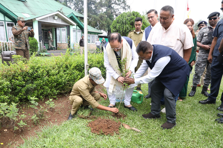 JP Nadda leads plantation drive in Shillong on World Environment Day