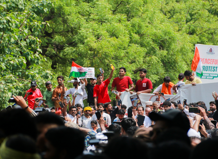Delhi Police deny reports of FIR against Jantar Mantar protesters Delhi Police deny reports of FIR against Jantar Mantar protesters