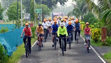 Over 100 NDRF personnel and family members take part in cyclothon