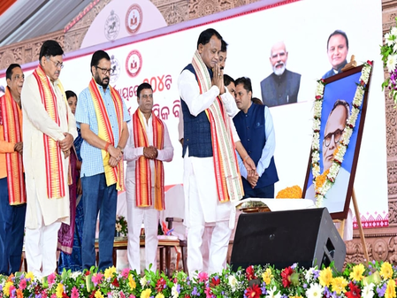 Odisha CM lays foundation for 204 Model Primary Schools in Khordha Odisha CM lays foundation for 204 Model Primary Schools in Khordha