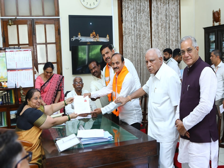 K’taka: BJP candidates file nominations for RS, MLC polls; close contest likely K’taka: BJP candidates file nominations for RS, MLC polls; close contest likely