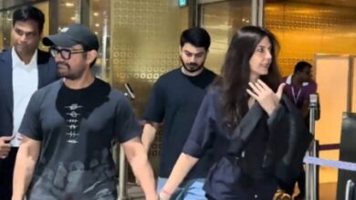 Aamir Khan and to-be-wife Gauri Spratt walk hand in hand at airport ahead of July wedding