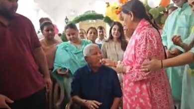 RJD leaders, workers gather to wish Lalu Prasad Yadav at 79th birthday celebrations at Patna residence RJD leaders, workers gather to wish Lalu Prasad Yadav at 79th birthday celebrations at Patna residence