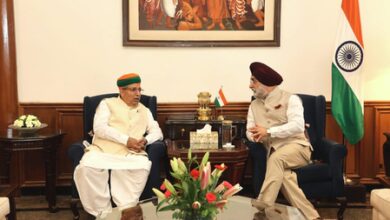 Law Minister Arjun Ram Meghwal meets Delhi L-G TS Sandhu