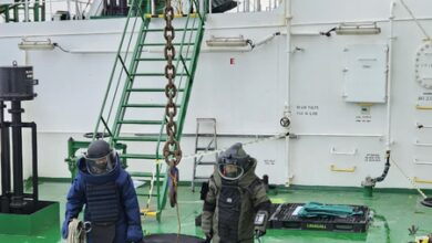 Indian Navy recovers unexploded missile warhead from merchant tanker off Kochi