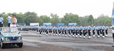 Rajnath Singh reviews Combined Graduation Parade at Air Force Academy, Dundigal; 231 flight cadets commissioned