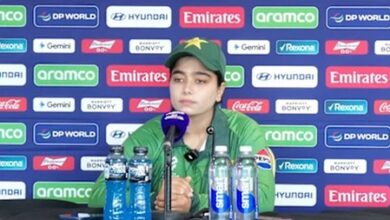 Women’s T20 WC 2026: Pak skipper Fatima Sana shrugs off injury scare ahead of India clashv Women’s T20 WC 2026: Pak skipper Fatima Sana shrugs off injury scare ahead of India clashv