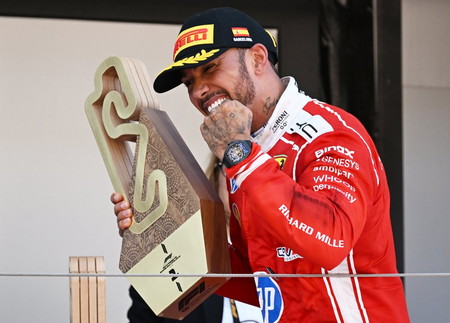 Formula 1: Hamilton grabs first Ferrari victory as Antonelli retires at Barcelona GP