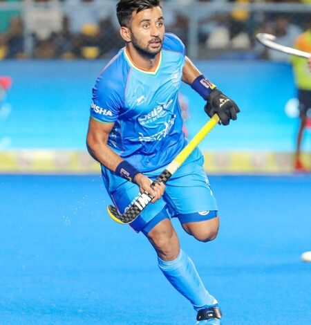 Manpreet Singh equals Dilip Tirkey’s Indian record of 412 international caps