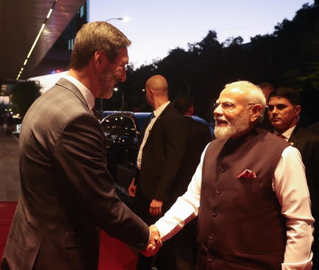 PM Modi accorded ‘warm welcome’ on arrival in Slovakia, received by Slovak Foreign Minister PM Modi accorded ‘warm welcome’ on arrival in Slovakia, received by Slovak Foreign Minister