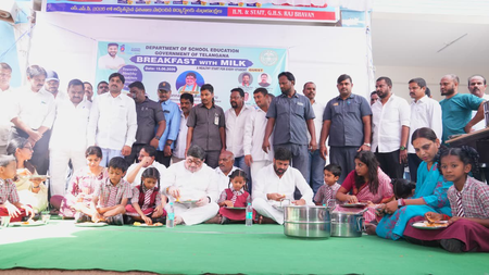 Telangana launches breakfast scheme for students as new academic year begins Telangana launches breakfast scheme for students as new academic year begins