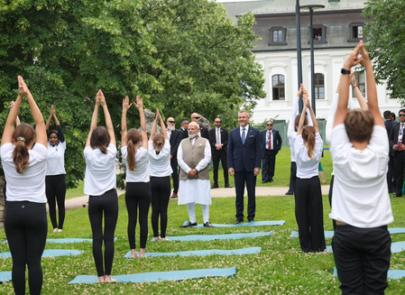 ‘Delightful to see youth embrace Yoga’: PM Modi after Slovak schoolchildren’s presentation ‘Delightful to see youth embrace Yoga’: PM Modi after Slovak schoolchildren’s presentation