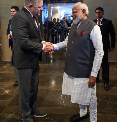 Slovak PM Fico sees off PM Modi as he departs for France