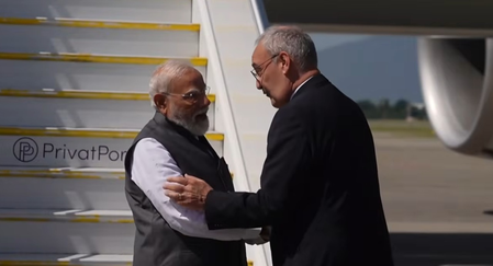 PM Modi lands in Geneva en route to attend G7 Summit in France PM Modi lands in Geneva en route to attend G7 Summit in France
