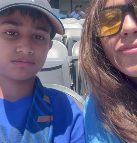 Ekta Kapoor’s nephew Laksshya looks puzzled as she records video of them watching FIFA World Cup live Ekta Kapoor’s nephew Laksshya looks puzzled as she records video of them watching FIFA World Cup live