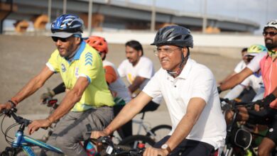 Sports Min Mandaviya leads Fit India Cyclothon ‘Cycling by the Sea’ in Mumbai