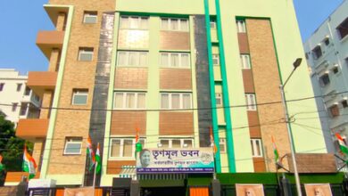 Trinamool begins vacating temporary EM Bypass headquarters in Kolkata Trinamool begins vacating temporary EM Bypass headquarters in Kolkata