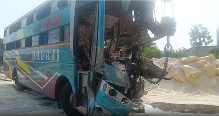 Gujarat bus accident: Death toll reaches seven; Amit Shah expresses grief Gujarat bus accident: Death toll reaches seven; Amit Shah expresses grief