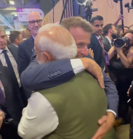 French President bids warm farewell to PM Modi ahead of departure from Paris French President bids warm farewell to PM Modi ahead of departure from Paris