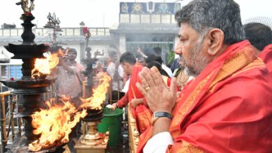 After MLC win, K’taka CM Shivakumar offers prayers at Tirupati Temple