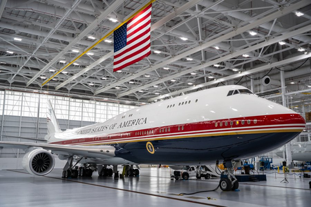 Trump unveils new Air Force One bridge aircraft Trump unveils new Air Force One bridge aircraft