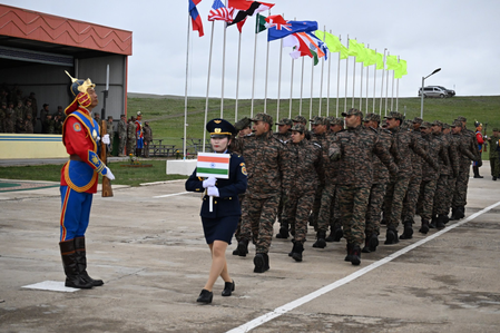 Mongolia: 40-member Indian Army contingent participates in opening ceremony of multilateral exercise Mongolia: 40-member Indian Army contingent participates in opening ceremony of multilateral exercise