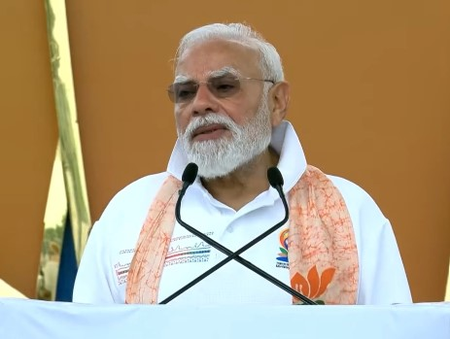‘Healthy society makes strong, prosperous nation’: PM Modi leads International Yoga Day celebrations, urges people to make yoga part of life