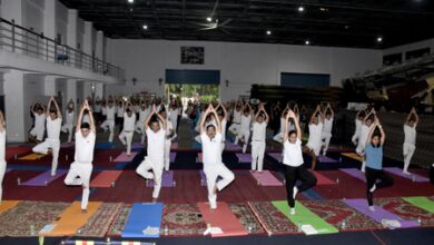 Army personnel, families mark ‘International Yoga Day’ with mass session in Vadodara Army personnel, families mark ‘International Yoga Day’ with mass session in Vadodara