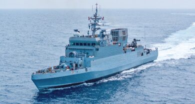 A country is powerful when it is Atmanirbhar: PM Modi on commissioning of three warships (Ld) A country is powerful when it is Atmanirbhar: PM Modi on commissioning of three warships (Ld)