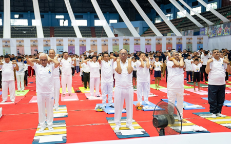 Manipur CM reaffirms commitment to promoting yoga for a healthier and resilient society Manipur CM reaffirms commitment to promoting yoga for a healthier and resilient society