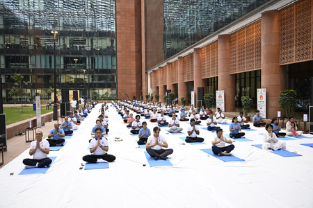 Ministries observe Yoga Day with focus on healthy ageing Ministries observe Yoga Day with focus on healthy ageing