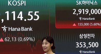 Seoul shares close at fresh peak above 9,100 on chip gains amid US-Iran talks