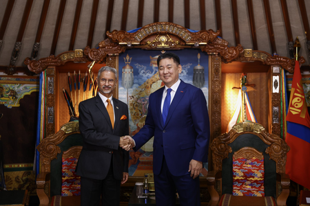 EAM Jaishankar calls on Mongolian President in Ulaanbaatar