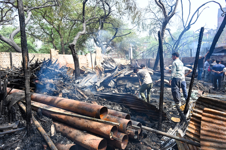 Massive fire destroys 30 huts near Delhi’s Takia Kale Khan Massive fire destroys 30 huts near Delhi’s Takia Kale Khan