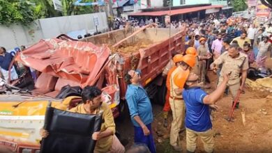 Tipper driver without heavy vehicle licence crashes into Kerala bus stop, 3 killed