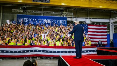 Trump credits tariffs for factory boom