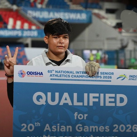 Inter-State Athletics: Anushka Yadav smashes National hammer throw record with 67.02m Inter-State Athletics: Anushka Yadav smashes National hammer throw record with 67.02m