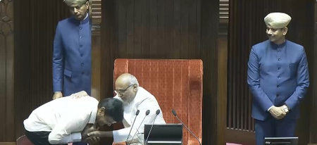 10 newly elected Rajya Sabha MPs sworn-in, V-P Radhakrishnan administers oath