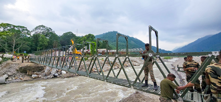 J&K: BRO constructs Bailey bridge to restore connectivity with Machail