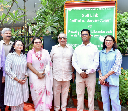 NDMC certifies Golf Link as the ninth ‘Anupam Colony’ for zero waste