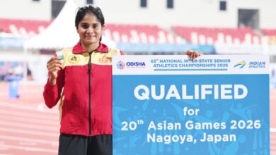Inter-State Athletics: Karnataka’s pole vaulter Sindhushree enters her name in record books (Ld)