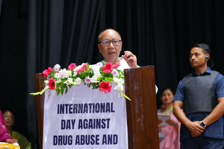 Manipur CM leads anti-drug campaign, urges people to shun narcotics for a better society