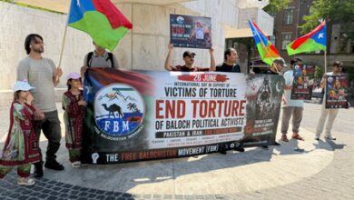 Netherlands: Activists protest human rights abuses by Pakistani forces in Balochistan