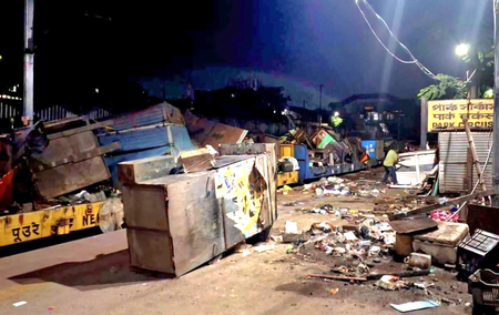 Railway authorities carry out eviction drive in Kolkata’s Park Circus station area