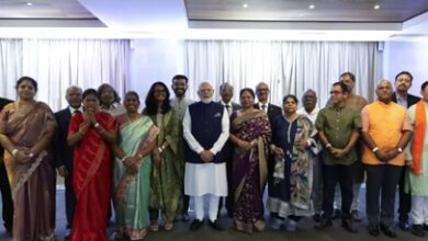 PM Modi interacts with Indian community members in Seychelles