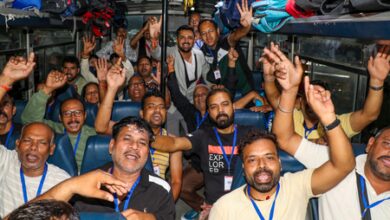 Over 1.42 lakh perform Amarnath Yatra in six days; 8,150 leave Jammu for Kashmir today Over 1.42 lakh perform Amarnath Yatra in six days; 8,150 leave Jammu for Kashmir today
