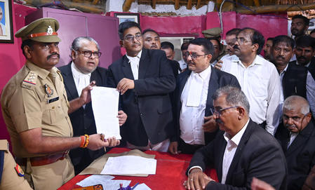 Faizabad Bar Association files complaint naming Champat Rai, others over Ram Temple embezzlement (Lead) Faizabad Bar Association files complaint naming Champat Rai, others over Ram Temple embezzlement (Lead)