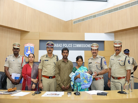 Cyberabad police rescue baby kidnapped from railway station, sold for Rs 1.5 lakh