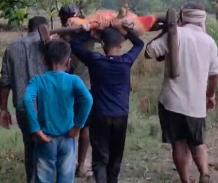 MP: Tribal woman dies after being carried on cot in Rewa MP: Tribal woman dies after being carried on cot in Rewa